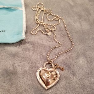 Tiffany & Co. Long heart lock necklace